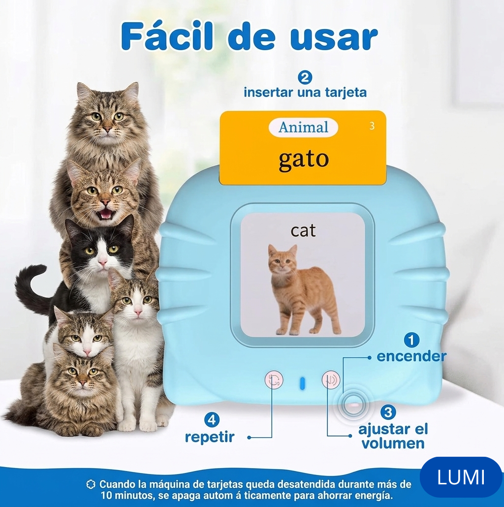 LUMI: Aprende Inglés jugando con tarjetas bilingües, sin pantallas